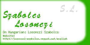 szabolcs losonczi business card